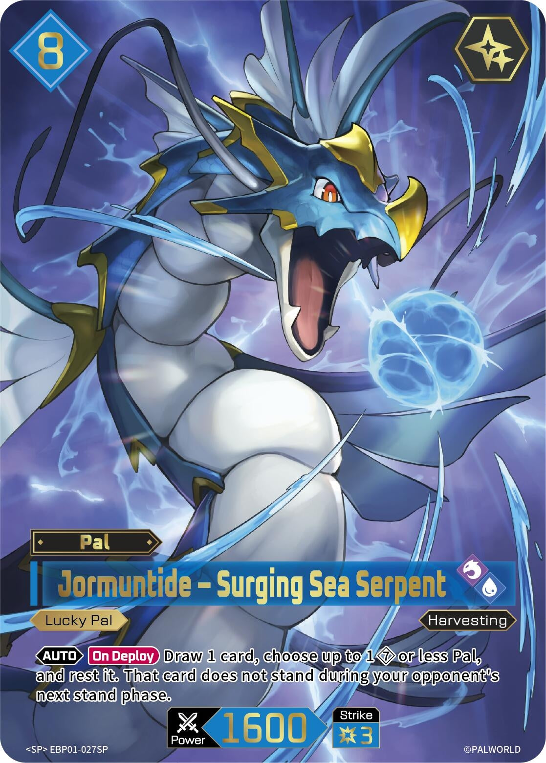 Image for Jormuntide - Surging Sea Serpent (SP) (EBP01-027SP) (BP01) - Palworld OFFICIAL CARD GAME
