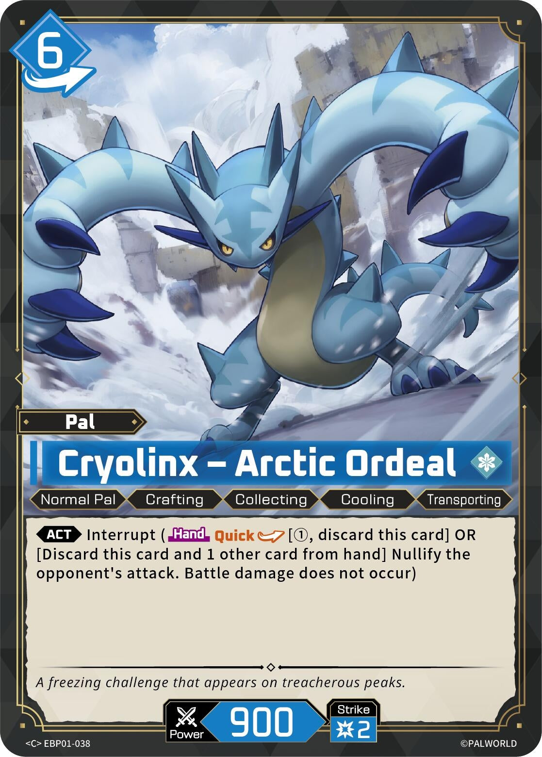 Image for Cryolinx - Arctic Ordeal (EBP01-038) (BP01) - Palworld OFFICIAL CARD GAME