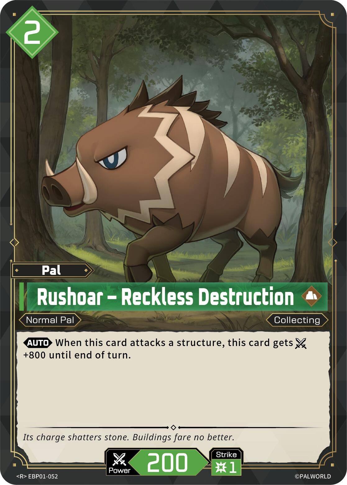 Image for Rushoar - Reckless Destruction (EBP01-052) (BP01) - Palworld OFFICIAL CARD GAME
