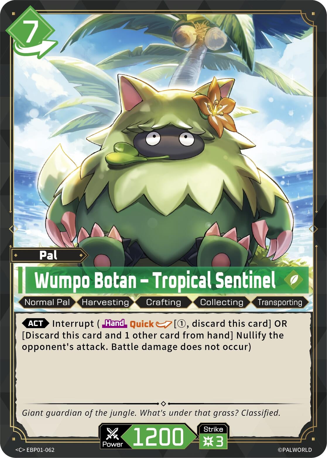Image for Wumpo Botan - Tropical Sentinel (EBP01-062) (BP01) - Palworld OFFICIAL CARD GAME