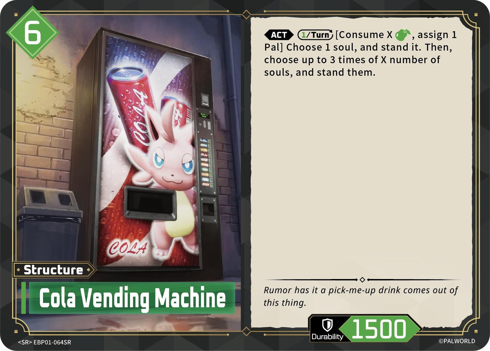 Image for Cola Vending Machine (SR) (EBP01-064SR) (BP01) - Palworld OFFICIAL CARD GAME