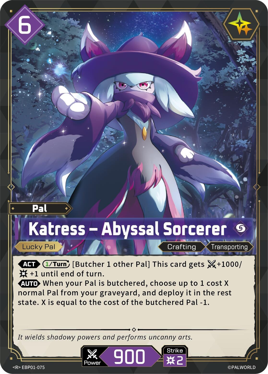 Image for Katress - Abyssal Sorcerer (EBP01-075) (BP01) - Palworld OFFICIAL CARD GAME