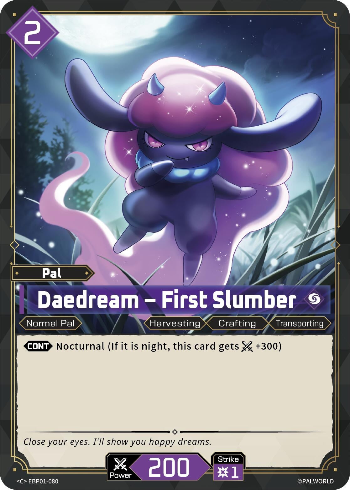 Image for Daedream - First Slumber (EBP01-080) (BP01) - Palworld OFFICIAL CARD GAME