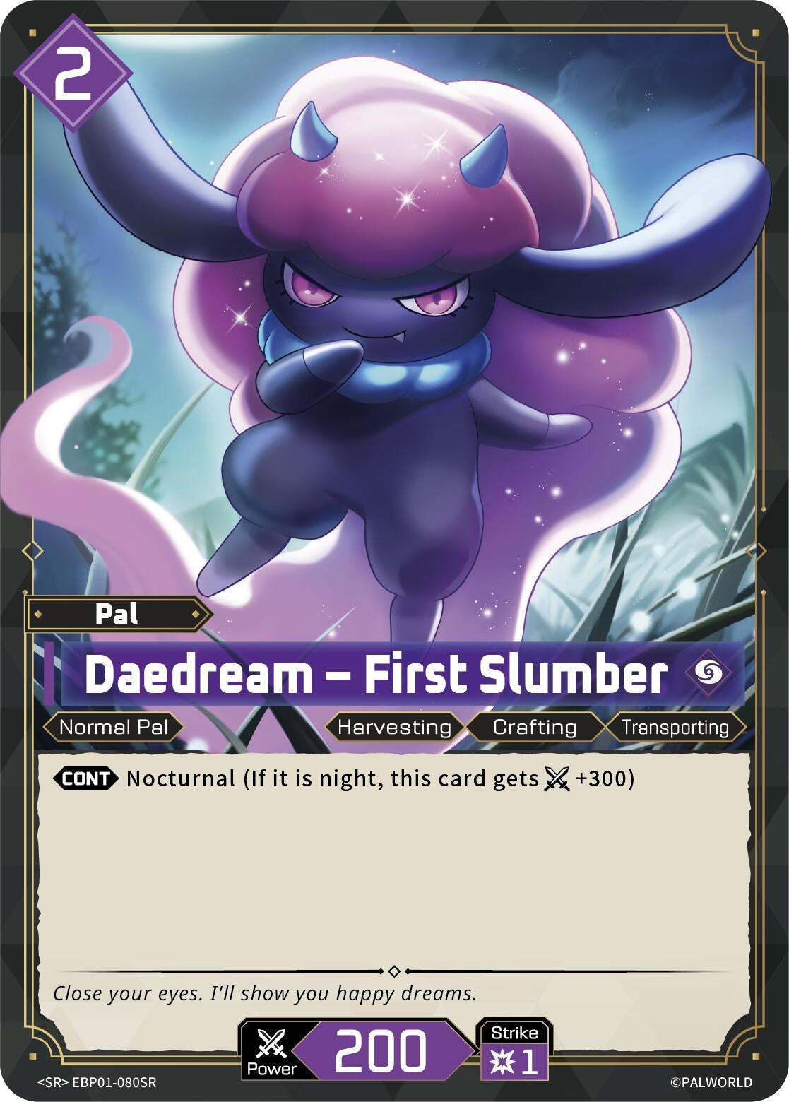 Image for Daedream - First Slumber (SR) (EBP01-080SR) (BP01) - Palworld OFFICIAL CARD GAME