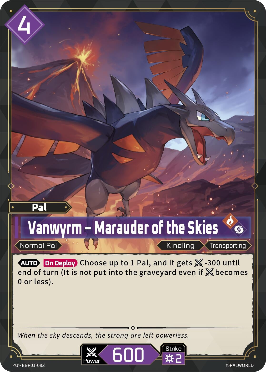 Image for Vanwyrm - Marauder of the Skies (EBP01-083) (BP01) - Palworld OFFICIAL CARD GAME