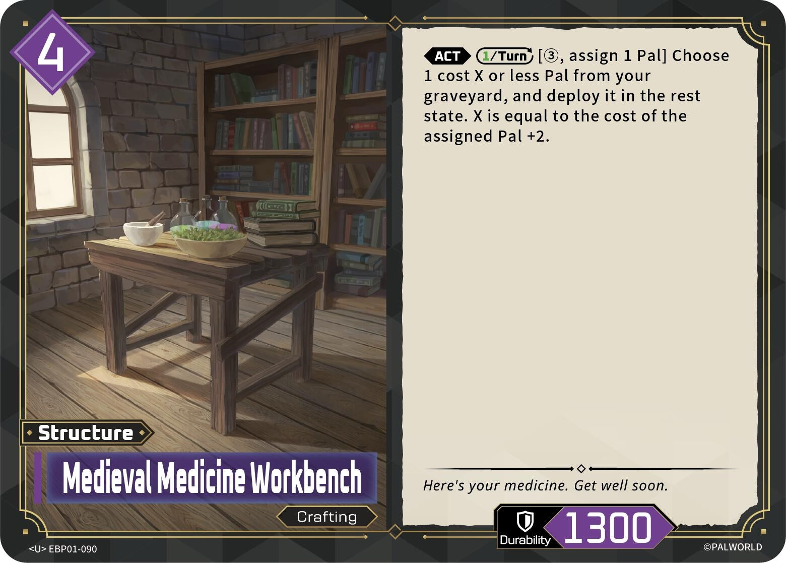 Image for Medieval Medicine Workbench (EBP01-090) (BP01) - Palworld OFFICIAL CARD GAME