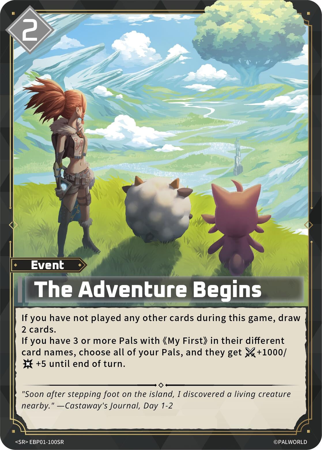 Image for The Adventure Begins (SR) (EBP01-100SR) (BP01) - Palworld OFFICIAL CARD GAME