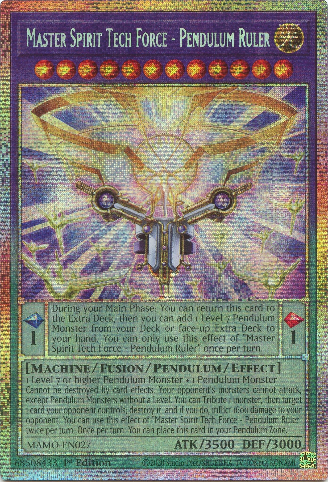 Master Spirit Tech Force - Pendulum Ruler (Starlight Rare) (MAMO-EN027)