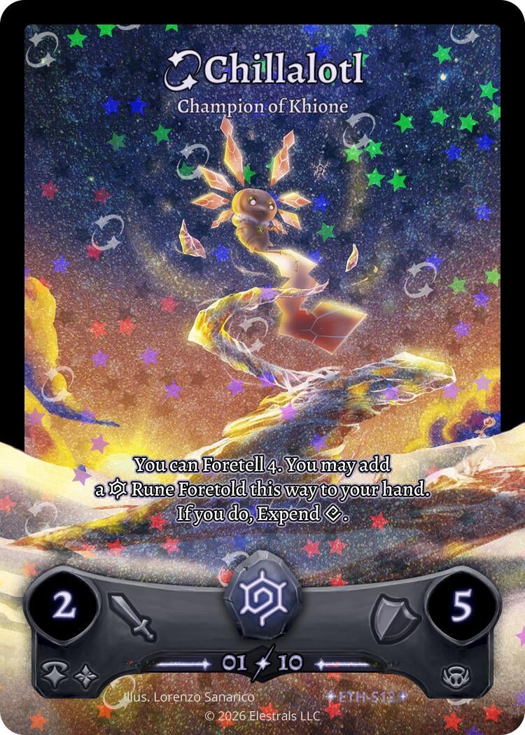 Image for Chillalotl - Champion of Khione (Serialized) (ETH-S12) - Elestrals