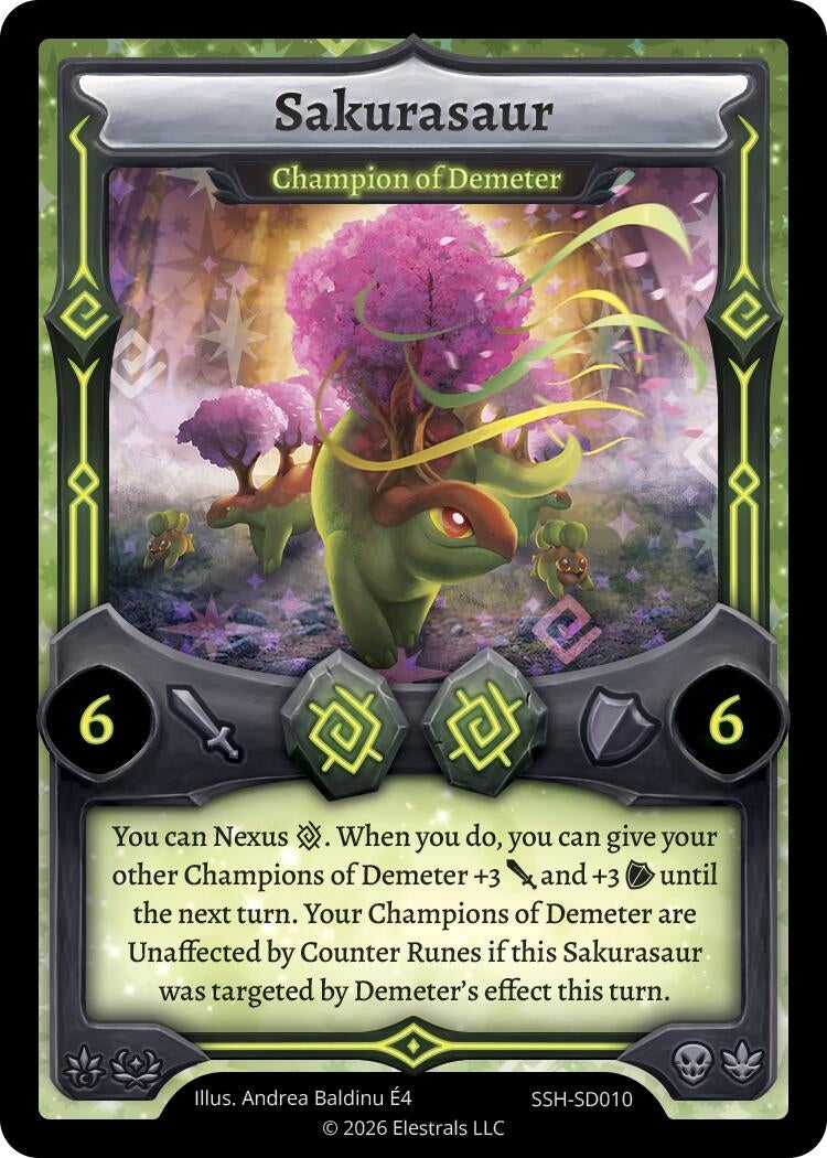 Image for Sakurasaur - Champion of Demeter (SSH-SD010) (SSHSD) - Elestrals