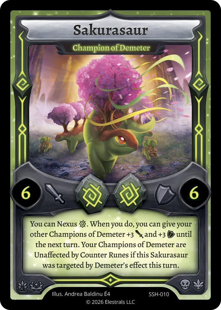 Image for Sakurasaur - Champion of Demeter (SSH-010) (SSHSD) - Elestrals