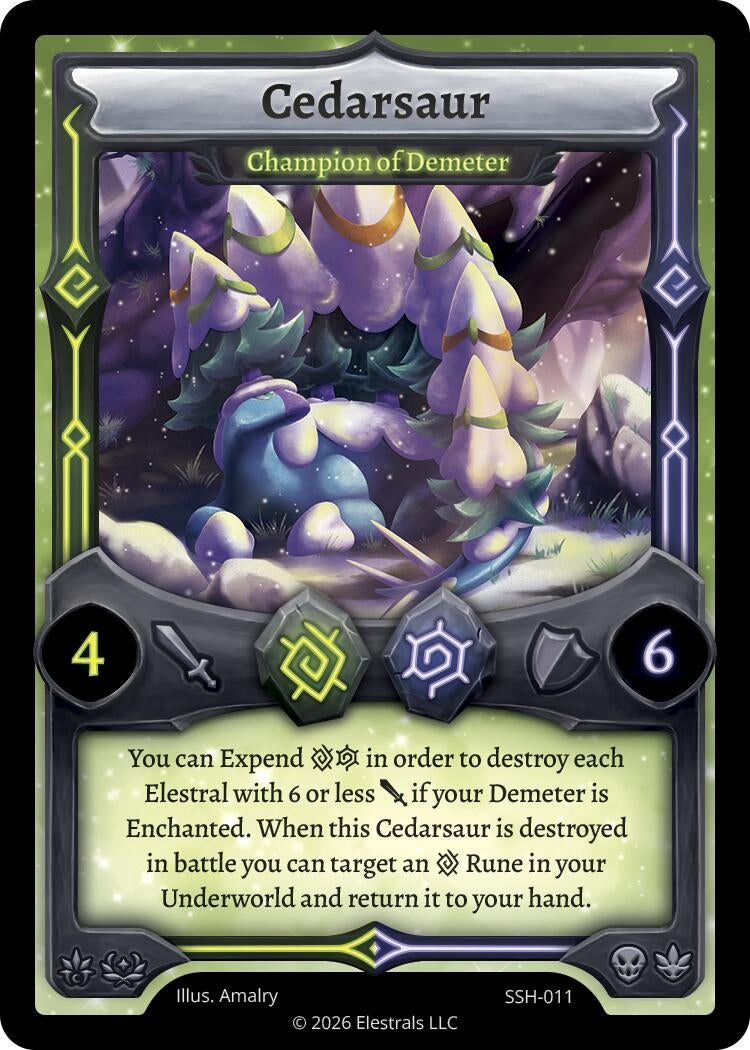 Image for Cedarsaur - Champion of Demeter (SSH-011) (SSHSD) - Elestrals
