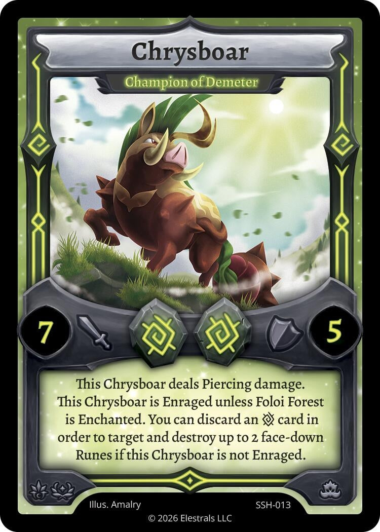 Image for Chrysboar - Champion of Demeter (SSH-013) (SSHSD) - Elestrals