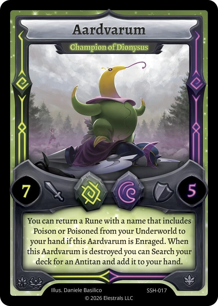 Image for Aardvarum - Champion of Dionysus (SSH-017) (SSHSD) - Elestrals