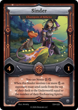 Sinder - Champion of Athena (SSH-028) (SSHSD)