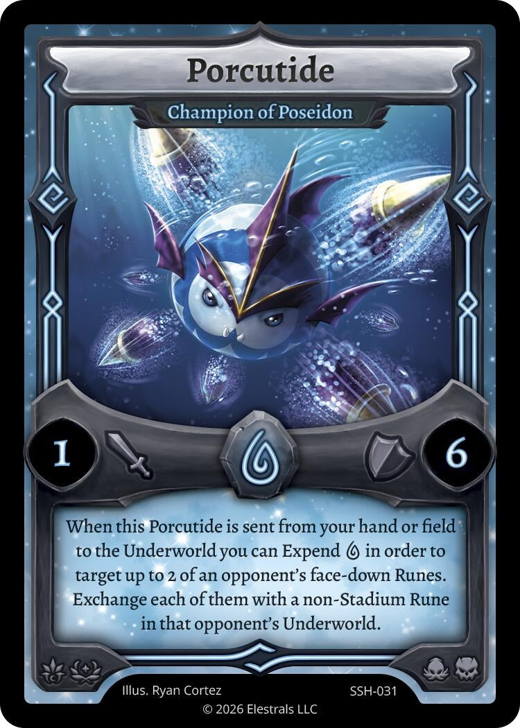 Image for Porcutide - Champion of Poseidon (SSH-031) (SSHSD) - Elestrals