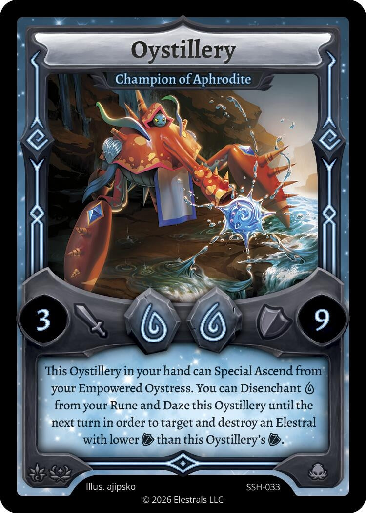 Image for Oystillery - Champion of Aphrodite (SSH-033) (SSHSD) - Elestrals