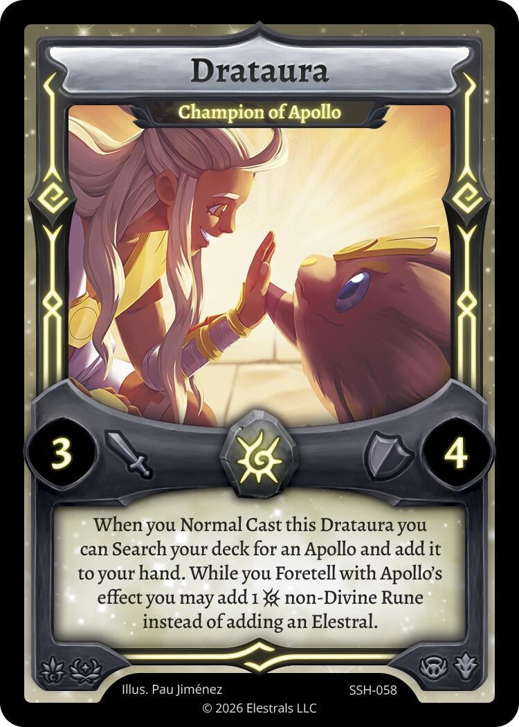 Image for Drataura - Champion of Apollo (SSH-058) (SSHSD) - Elestrals