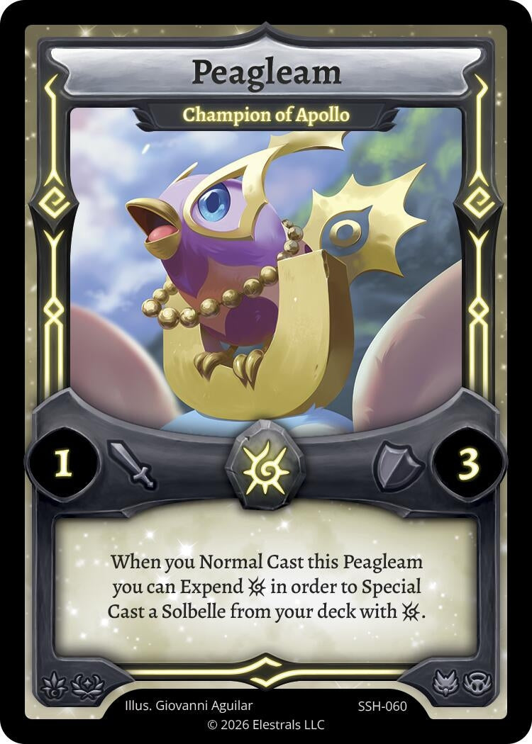 Image for Peagleam - Champion of Apollo (SSH-060) (SSHSD) - Elestrals