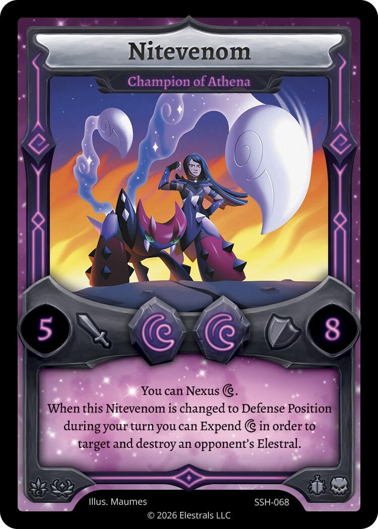 Image for Nitevenom - Champion of Athena (SSH-068) (SSHSD) - Elestrals