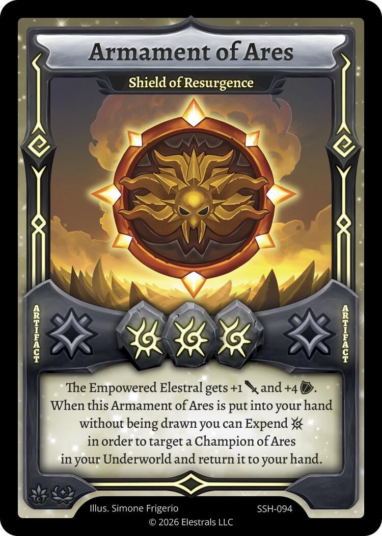Image for Armament of Ares - Shield of Resurgence (SSH-094) (SSHSD) - Elestrals