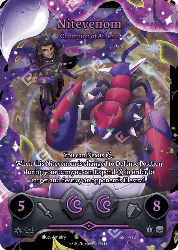 Image for Nitevenom - Champion of Athena (Full Art) (SSH-112) (SSHSD) - Elestrals
