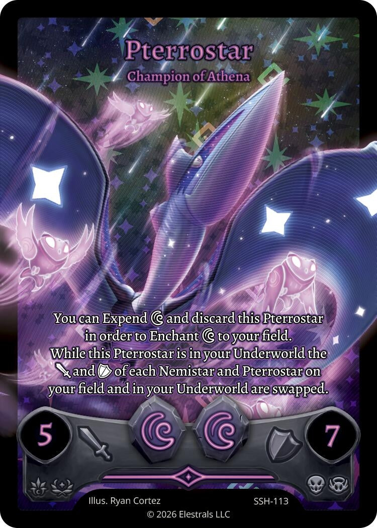 Image for Pterrostar - Champion of Athena (Full Art) (SSH-113) (SSHSD) - Elestrals