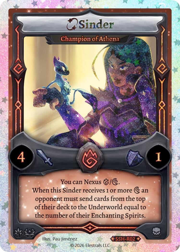 Image for Sinder - Champion of Athena (Stellar) (SSH-R02) (SSHSD) - Elestrals