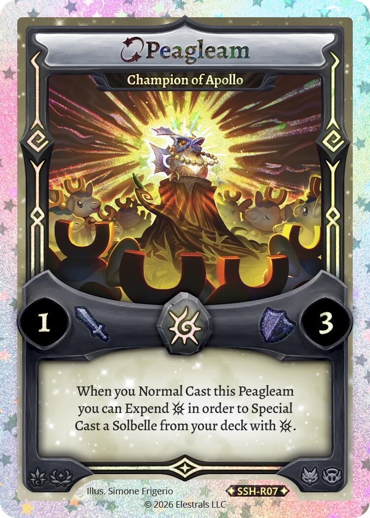 Image for Peagleam - Champion of Apollo (Stellar) (SSH-R07) (SSHSD) - Elestrals