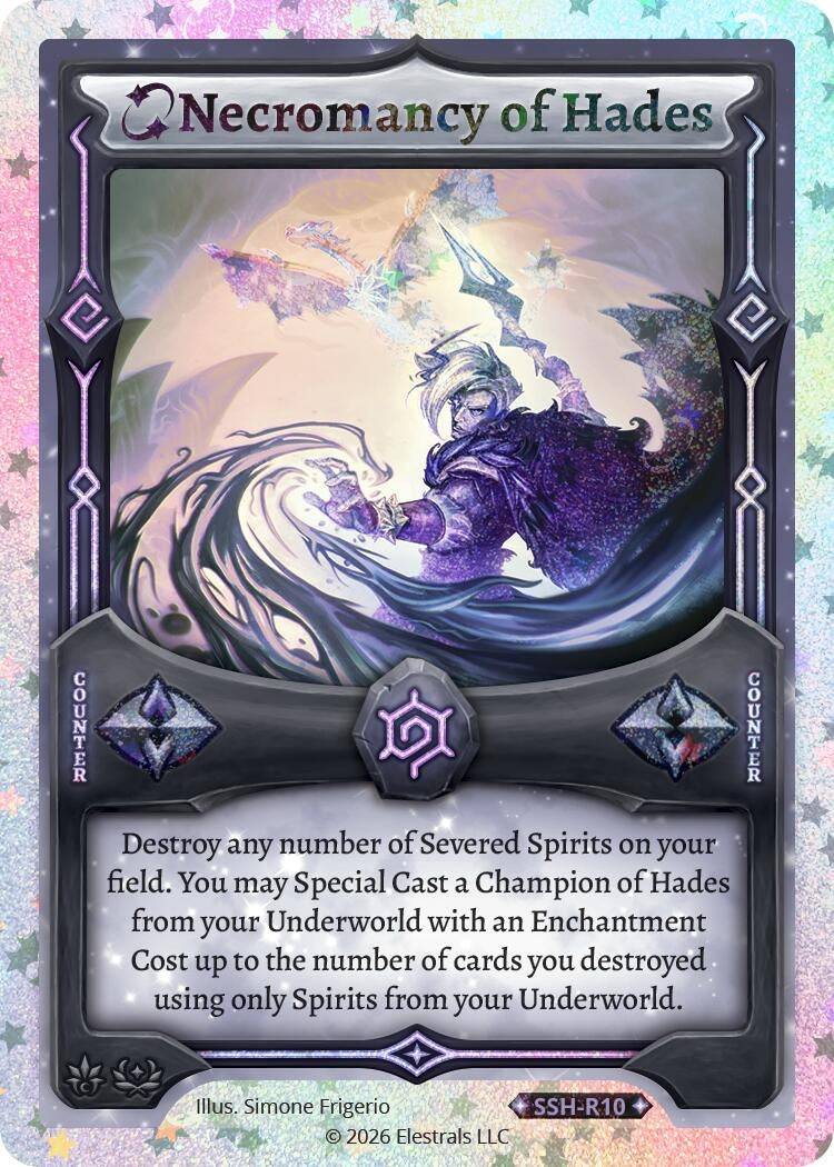 Image for Necromancy of Hades (Stellar) (SSH-R10) (SSHSD) - Elestrals