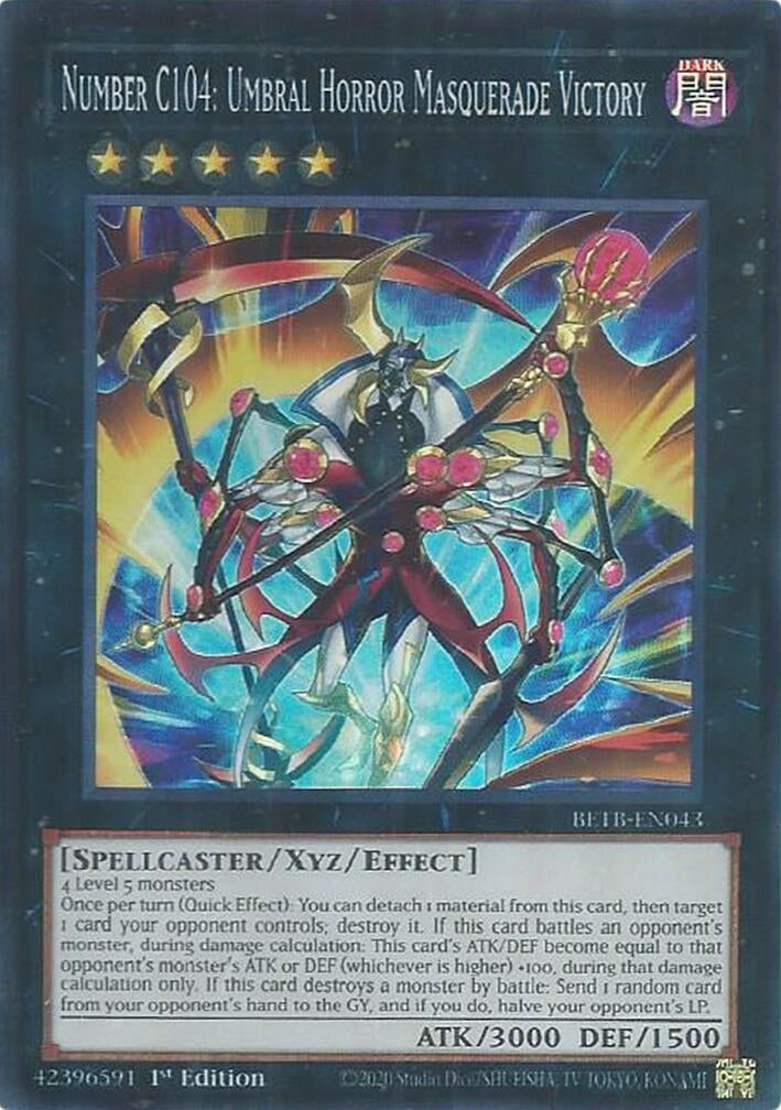 Image for Number C104: Umbral Horror Masquerade Victory (BETB-EN043) (BETB) - YuGiOh