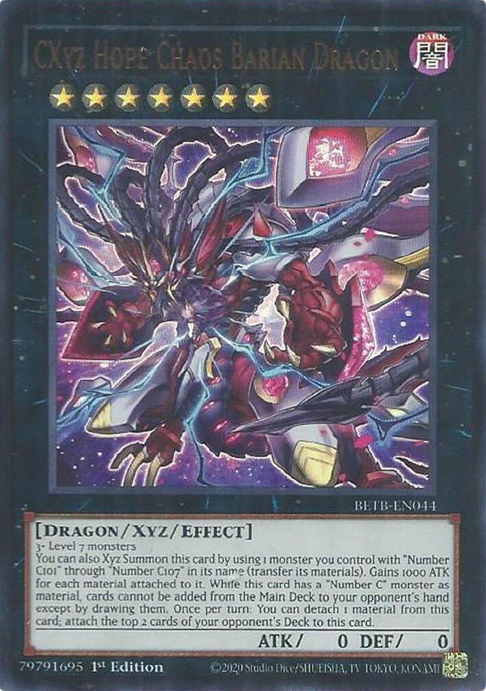 Image for CXyz Hope Chaos Barian Dragon (BETB-EN044) (BETB) - YuGiOh