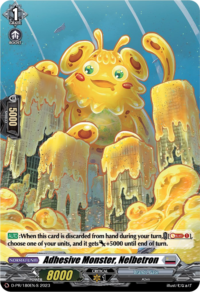 Adhesive Monster, Nelbetron (Foil) (D-PR/180EN-S) [D Promo Cards]