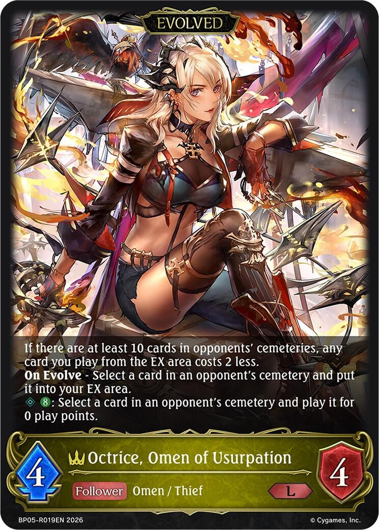 Image for Octrice, Omen of Usurpation (Evolved) (BP05-R019EN) (BP19) - Shadowverse: Evolve