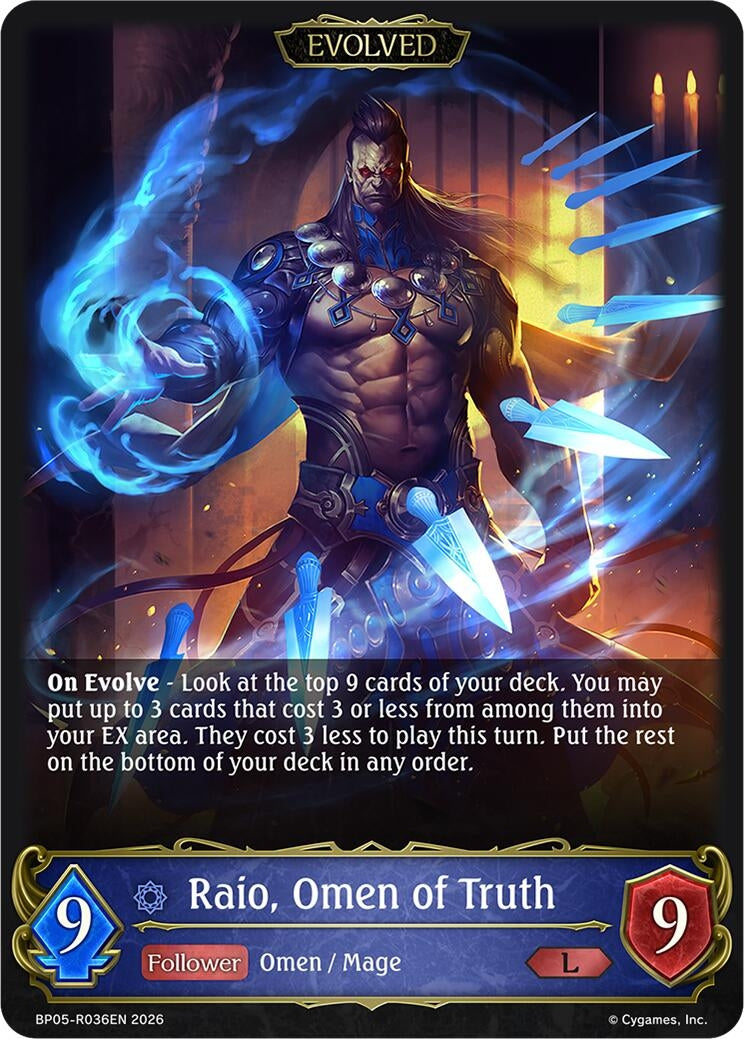 Image for Raio, Omen of Truth (Evolved) (BP05-R036EN) (BP19) - Shadowverse: Evolve