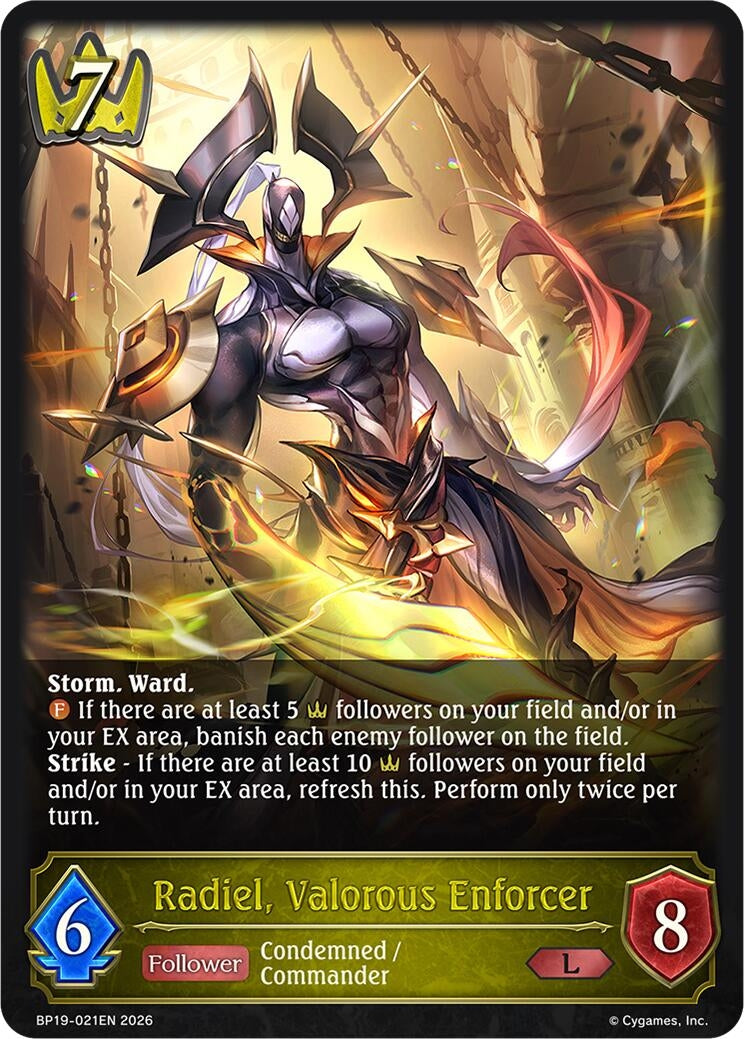 Image for Radiel, Valorous Enforcer (BP19) - Shadowverse: Evolve