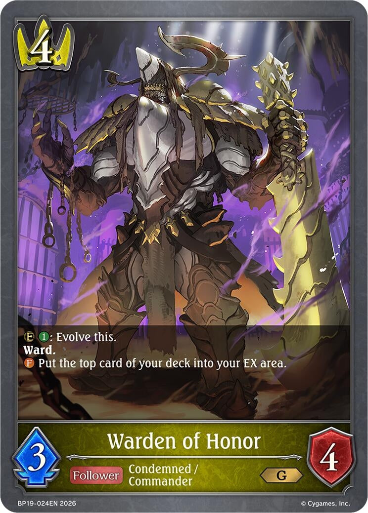 Image for Warden of Honor (BP19) - Shadowverse: Evolve