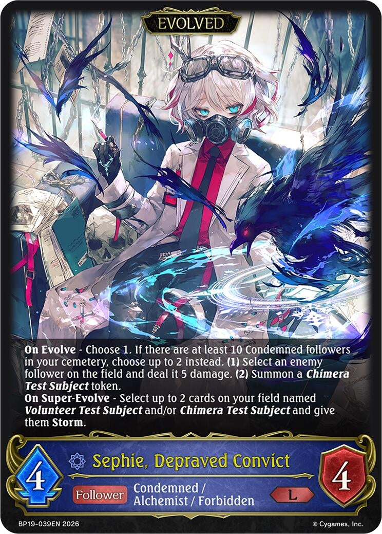 Image for Sephie, Depraved Convict (Evolved) (BP19-039EN) (BP19) - Shadowverse: Evolve