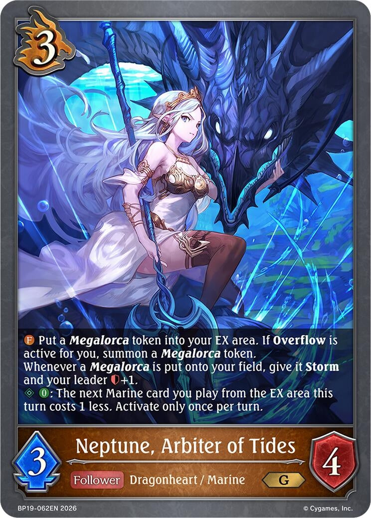 Image for Neptune, Arbiter of Tides (BP19-062EN) (BP19) - Shadowverse: Evolve