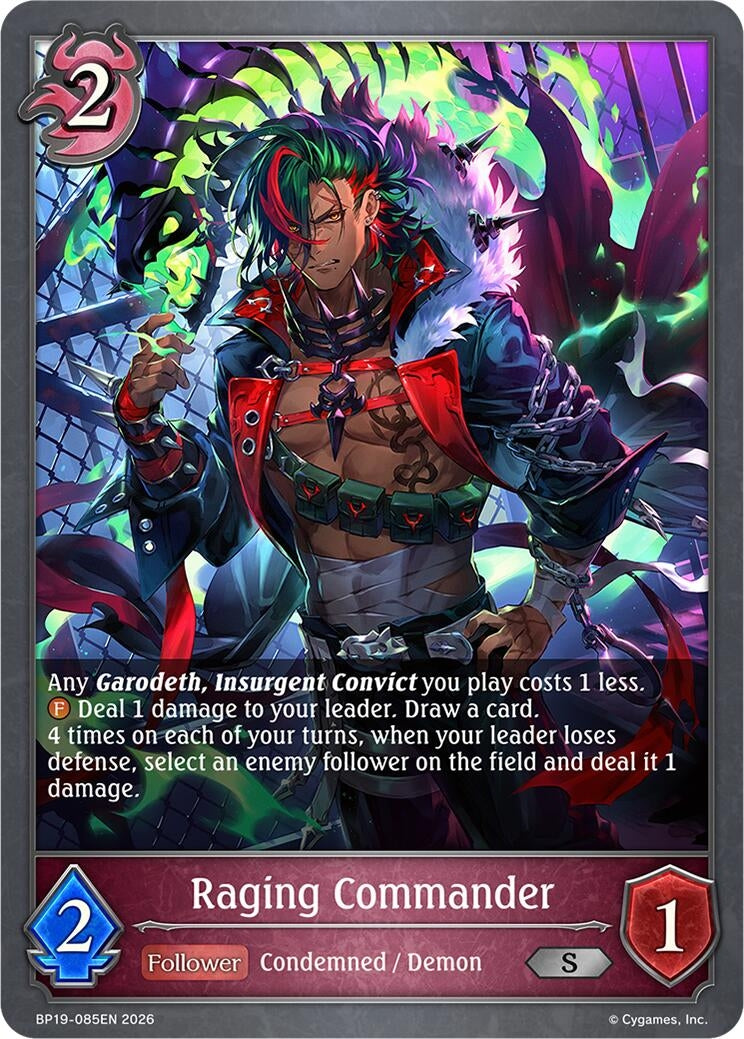 Image for Raging Commander (BP19-085EN) (BP19) - Shadowverse: Evolve