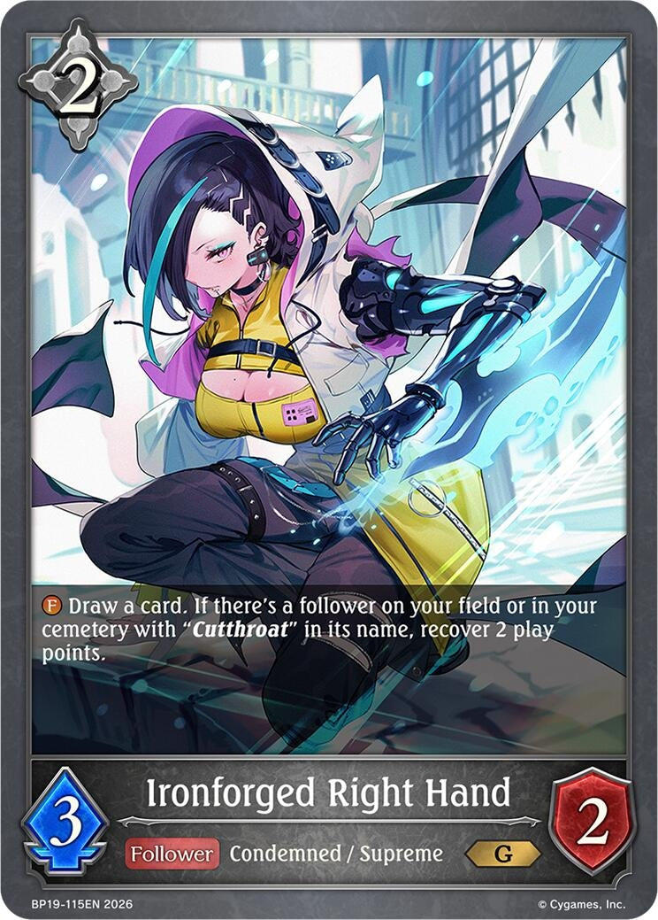 Image for Ironforged Right Hand (BP19-115EN) (BP19) - Shadowverse: Evolve