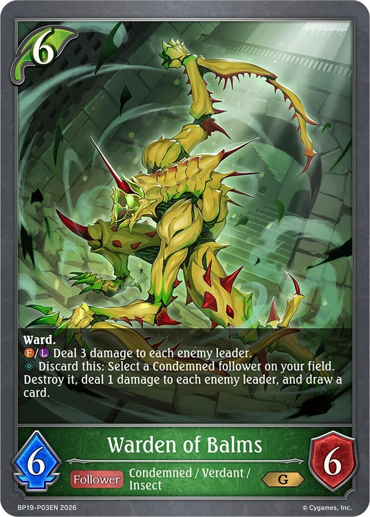 Image for Warden of Balms - P03EN (Foil) (BP19-P03EN) (BP19) - Shadowverse: Evolve
