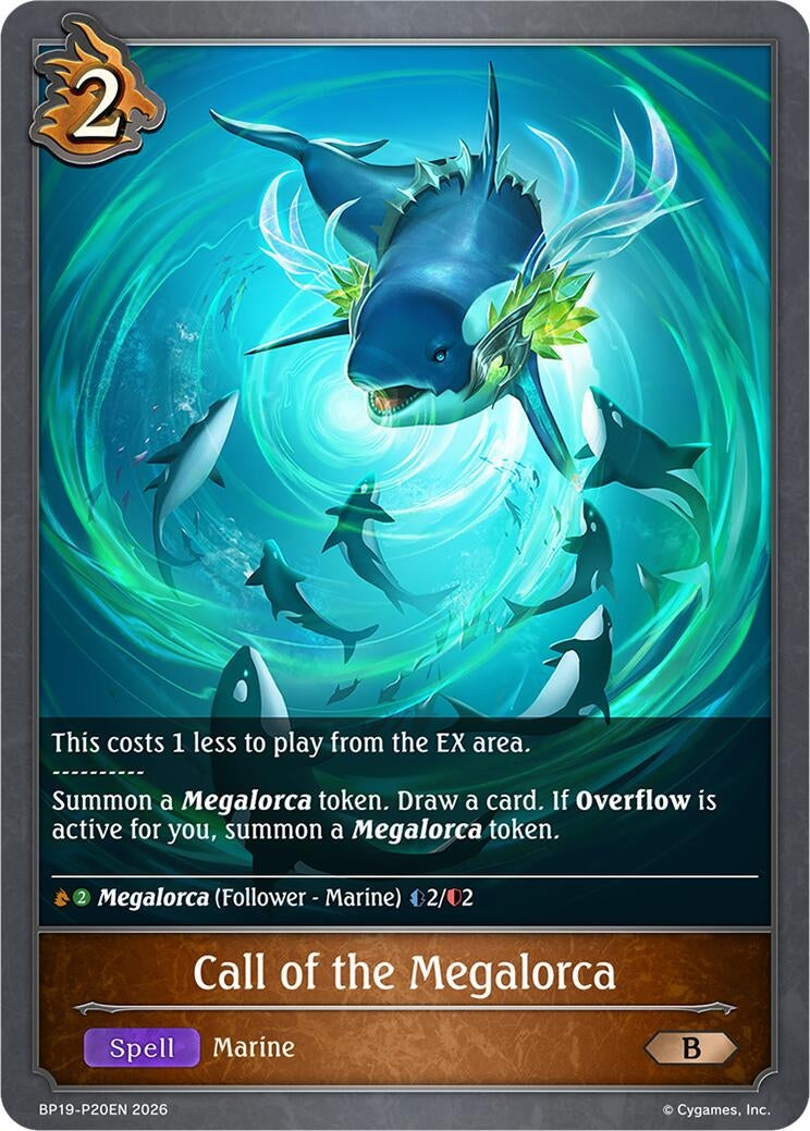 Image for Call of the Megalorca - P20EN (Foil) (BP19-P20EN) (BP19) - Shadowverse: Evolve