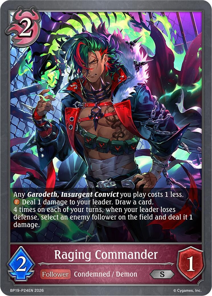 Image for Raging Commander - P24EN (Foil) (BP19) - Shadowverse: Evolve