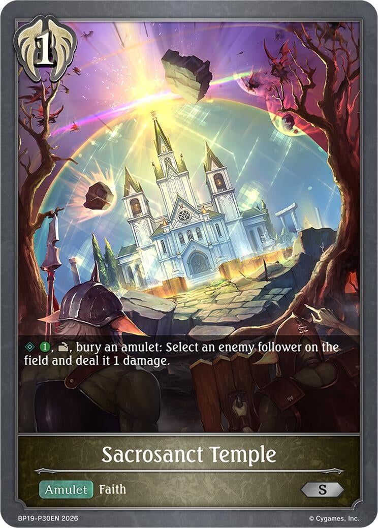 Image for Sacrosanct Temple - P30EN (Foil) (BP19-P30EN) (BP19) - Shadowverse: Evolve