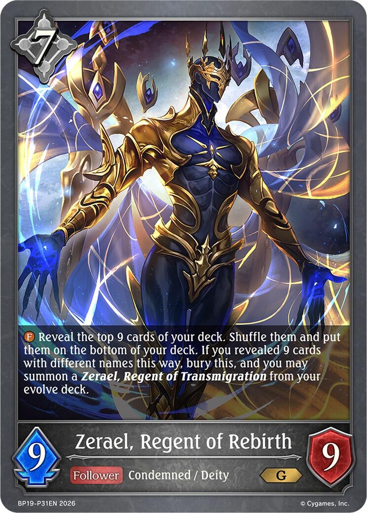 Image for Zerael, Regent of Rebirth - P31EN (Foil) (BP19-P31EN) (BP19) - Shadowverse: Evolve