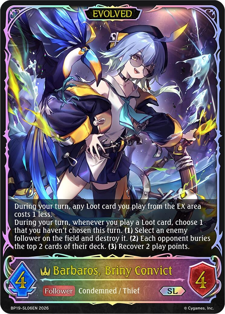 Image for Barbaros, Briny Convict (Evolved) (SL) (BP19) - Shadowverse: Evolve
