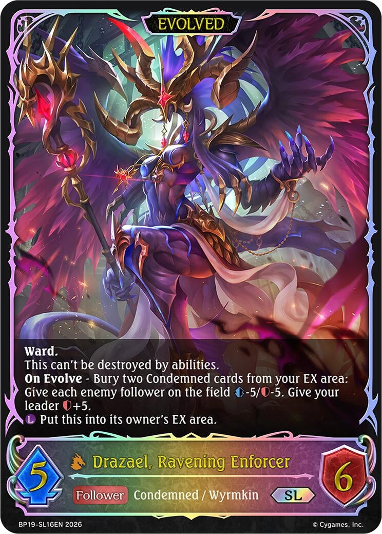 Image for Drazael, Ravening Enforcer (Evolved) (SL) (BP19-SL16EN) (BP19) - Shadowverse: Evolve