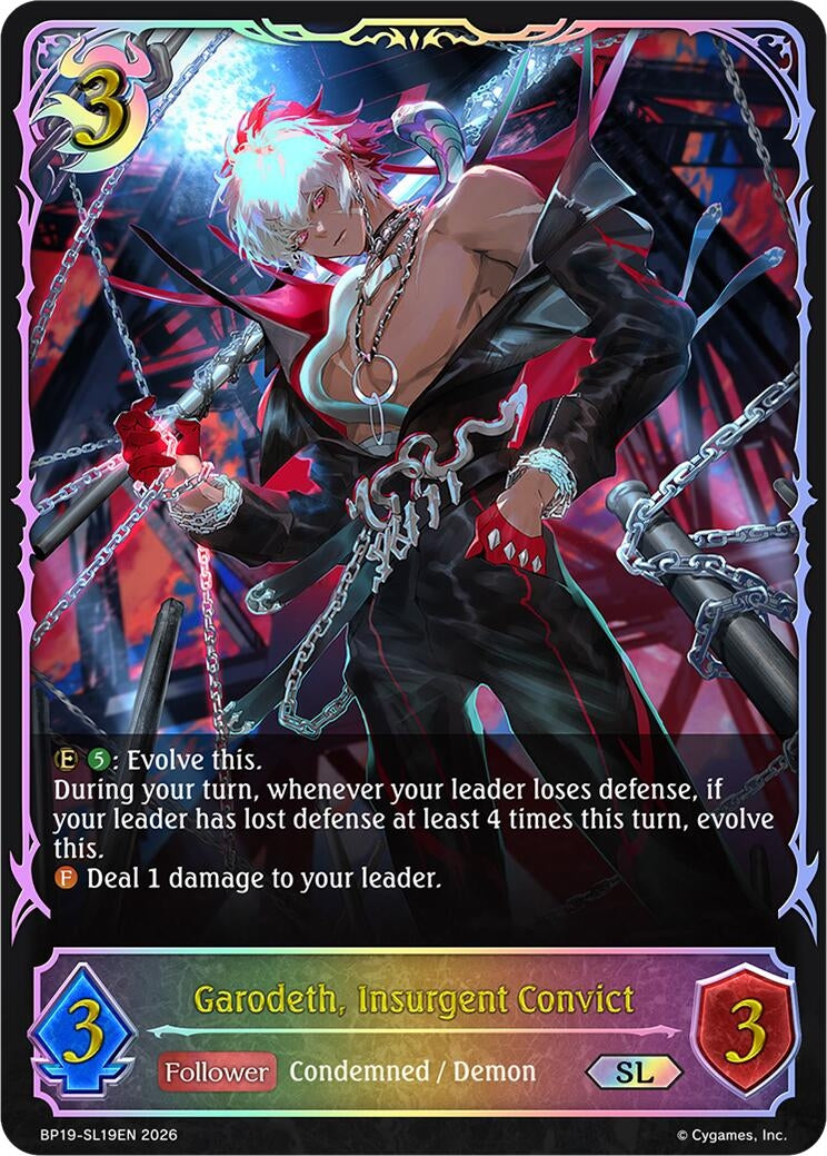 Image for Garodeth, Insurgent Convict (SL) (BP19-SL19EN) (BP19) - Shadowverse: Evolve