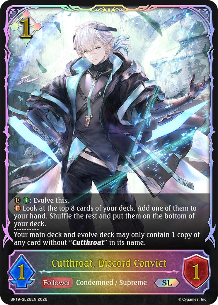 Image for Cutthroat, Discord Convict (SL) - SL26EN (Foil) (BP19-SL26EN) (BP19) - Shadowverse: Evolve